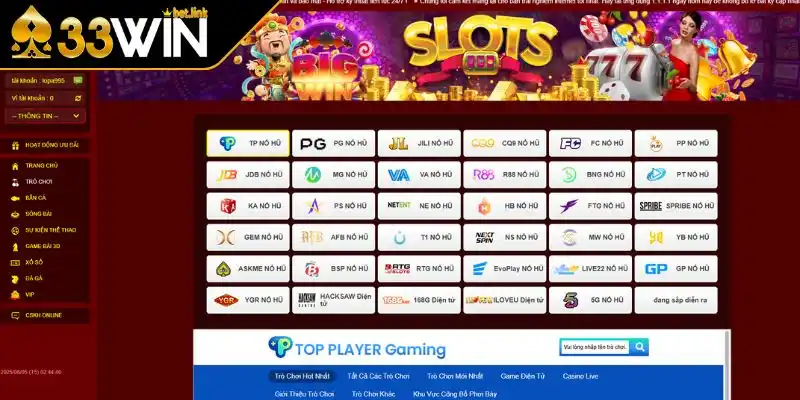 Tổng quan sảnh nổ hũ 33WIN