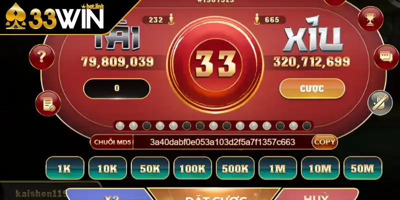 Kết quả Tài Xỉu MD5 công bằng